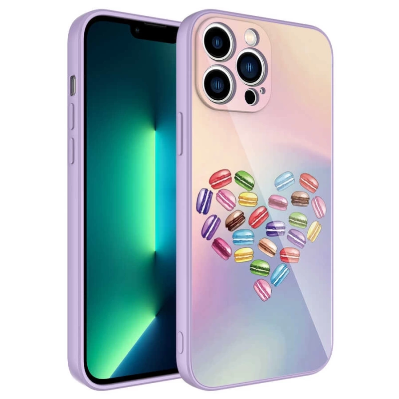Apple iPhone 13 Pro Kılıf Kamera Korumalı Desenli Sert Silikon Zore Epoksi Kapak