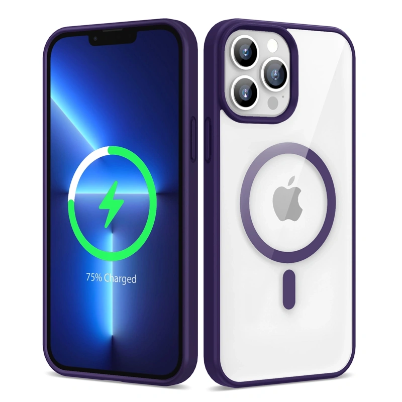 Apple iPhone 13 Pro Kılıf M-safe Wireless Şarj Özellikli Silikon Zore Ege Kapak