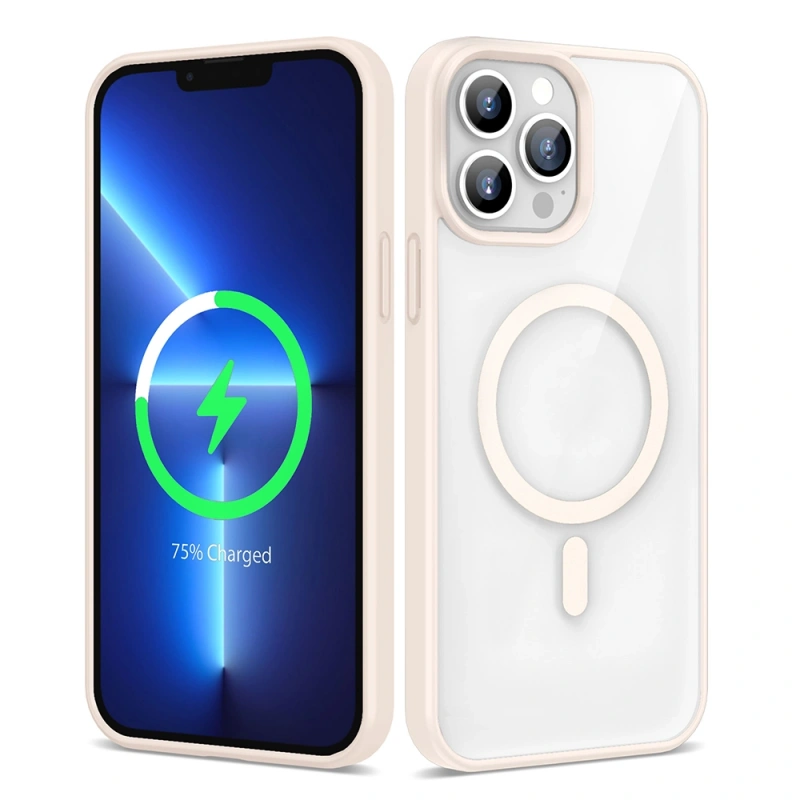 Apple iPhone 13 Pro Kılıf M-safe Wireless Şarj Özellikli Silikon Zore Ege Kapak