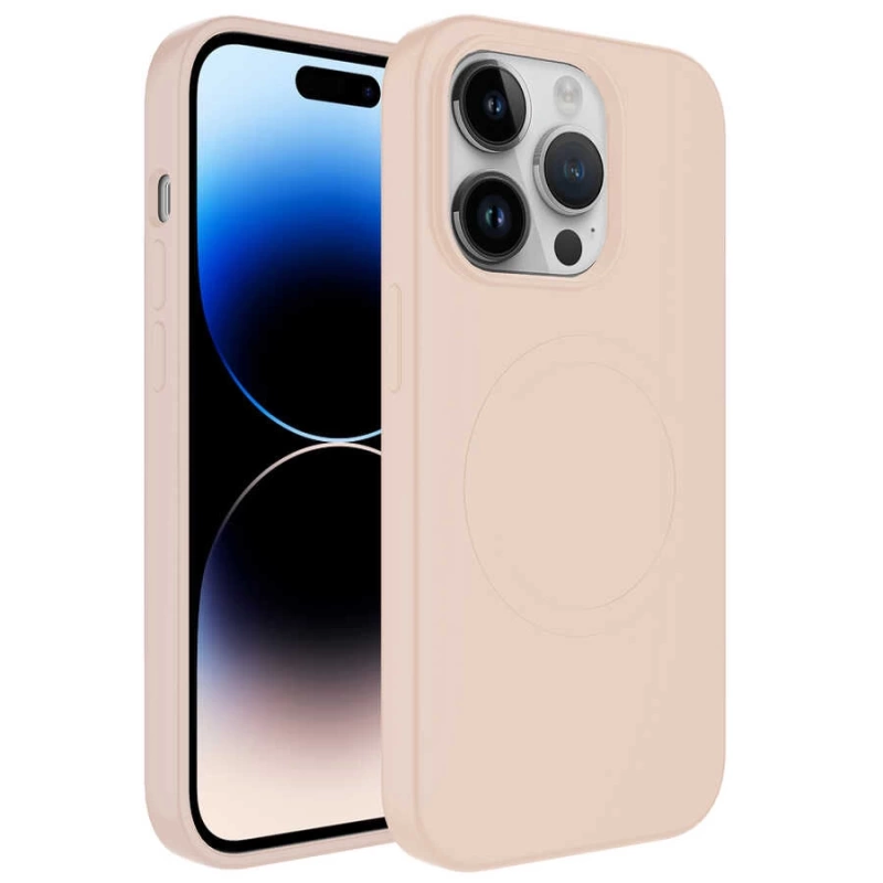 Apple iPhone 13 Pro Kılıf M-safe Wireless Şarj Özellikli Pastel Renk Silikon Zore Plas Kapak