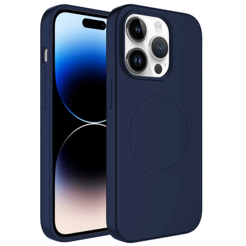 Apple iPhone 13 Pro Kılıf M-safe Wireless Şarj Özellikli Pastel Renk Silikon Zore Plas Kapak