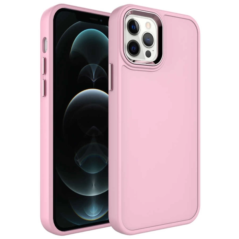 Apple iPhone 13 Pro Kılıf Metal Çerçeve ve Buton Tasarımlı Sert Zore Botox Kapak