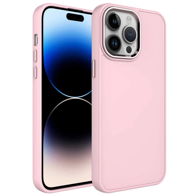 Apple iPhone 13 Pro Kılıf Metal Çerçeve ve Buton Tasarımlı Silikon Zore Luna Kapak