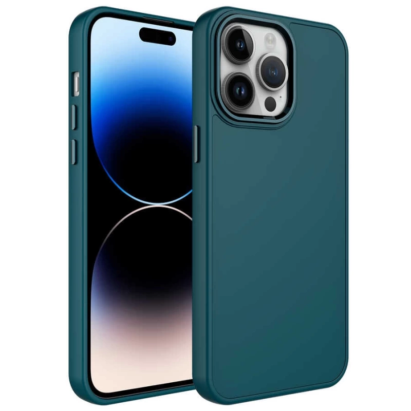 Apple iPhone 13 Pro Kılıf Metal Çerçeve ve Buton Tasarımlı Silikon Zore Luna Kapak