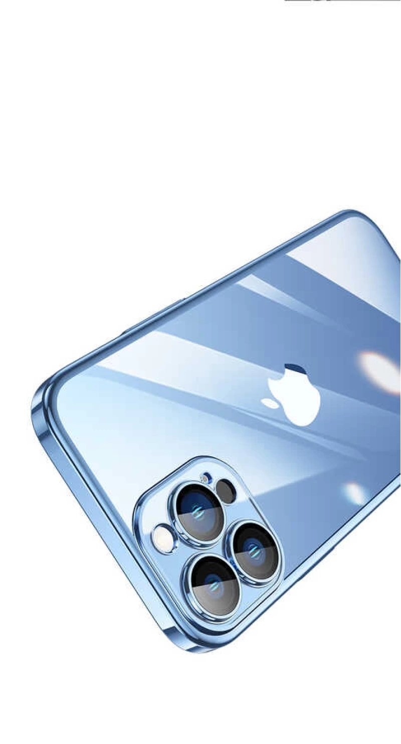 Apple iPhone 13 Pro Kılıf Sert PC Renkli Çerçeveli Zore Riksos Kapak