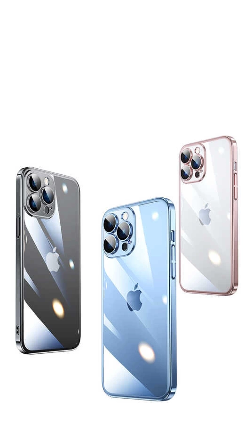 Apple iPhone 13 Pro Kılıf Sert PC Renkli Çerçeveli Zore Riksos Kapak