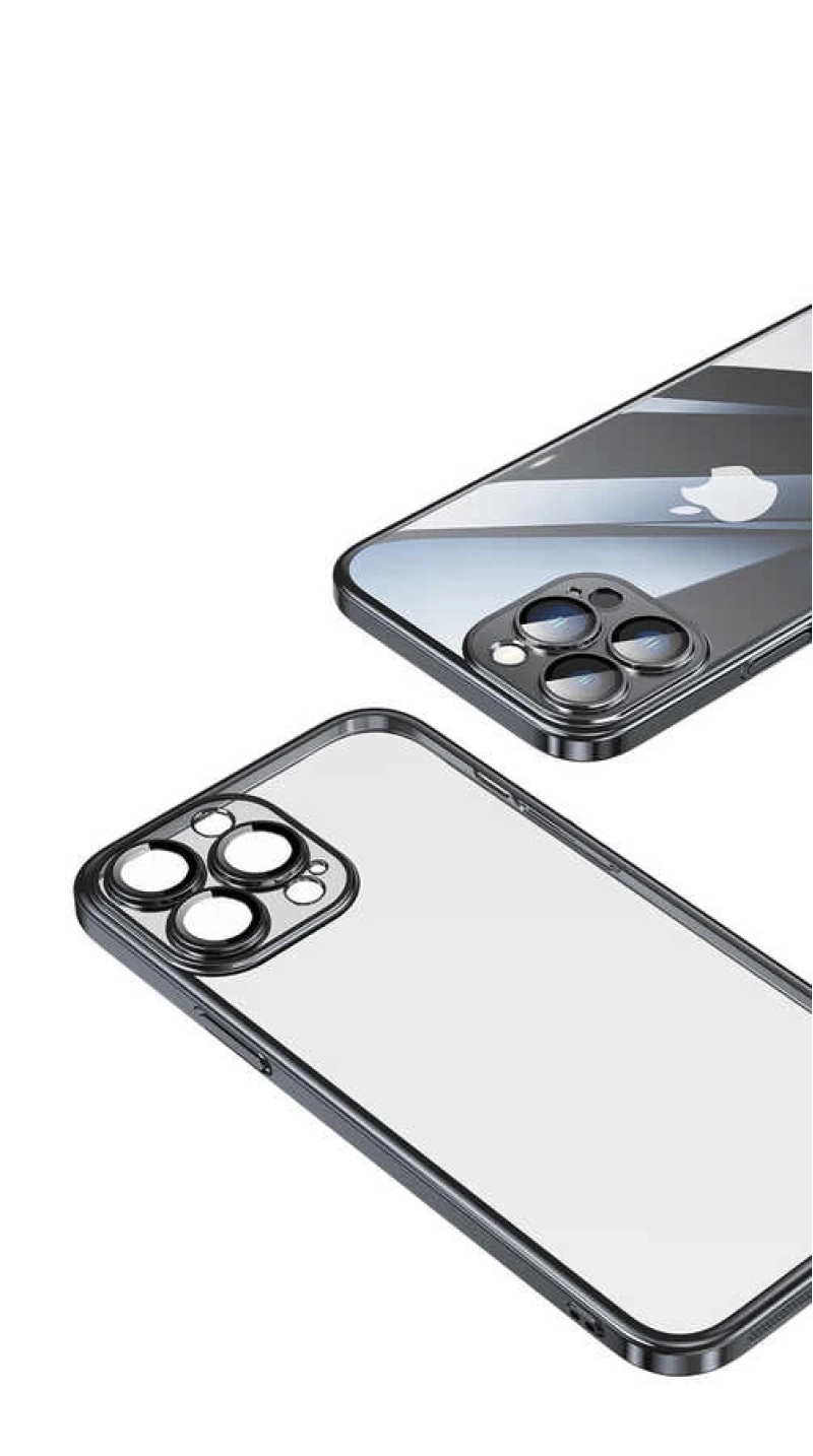 Apple iPhone 13 Pro Kılıf Sert PC Renkli Çerçeveli Zore Riksos Kapak