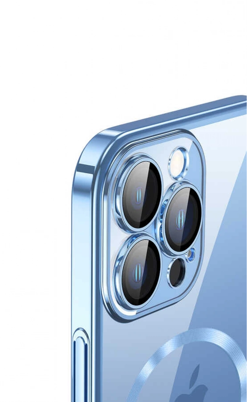 Apple iPhone 13 Pro Kılıf Wireless Şarj Özellikli Sert PC Zore Riksos M-safe Kapak