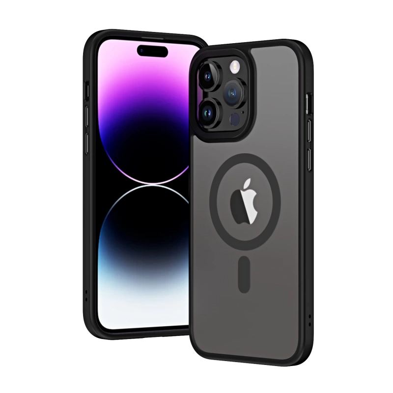 Apple iPhone 13 Pro Kılıf Wireless Şarj Özellikli Zore Hibrit M-safe Kapak