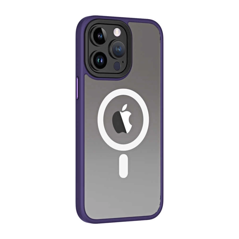 Apple iPhone 13 Pro Kılıf Wireless Şarj Özellikli Zore Hibrit M-safe Kapak