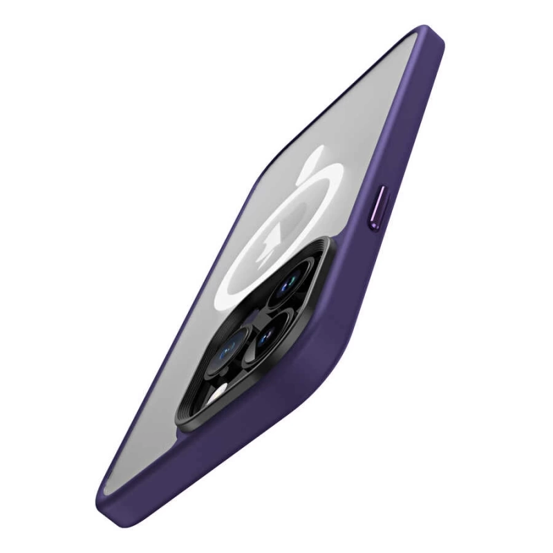 Apple iPhone 13 Pro Kılıf Wireless Şarj Özellikli Zore Hibrit M-safe Kapak