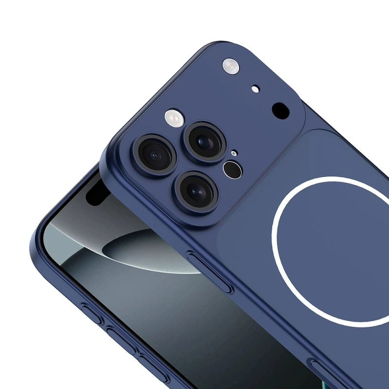 Apple iPhone 13 Pro Kılıf Zore M-Safe Şarj Özellikli Kamera Korumalı Spark Kapak
