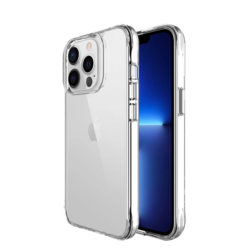 Apple iPhone 13 Pro Kılıf Zore Şeffaf Ultra İnce Airbag Tasarımlı Okka Kapak