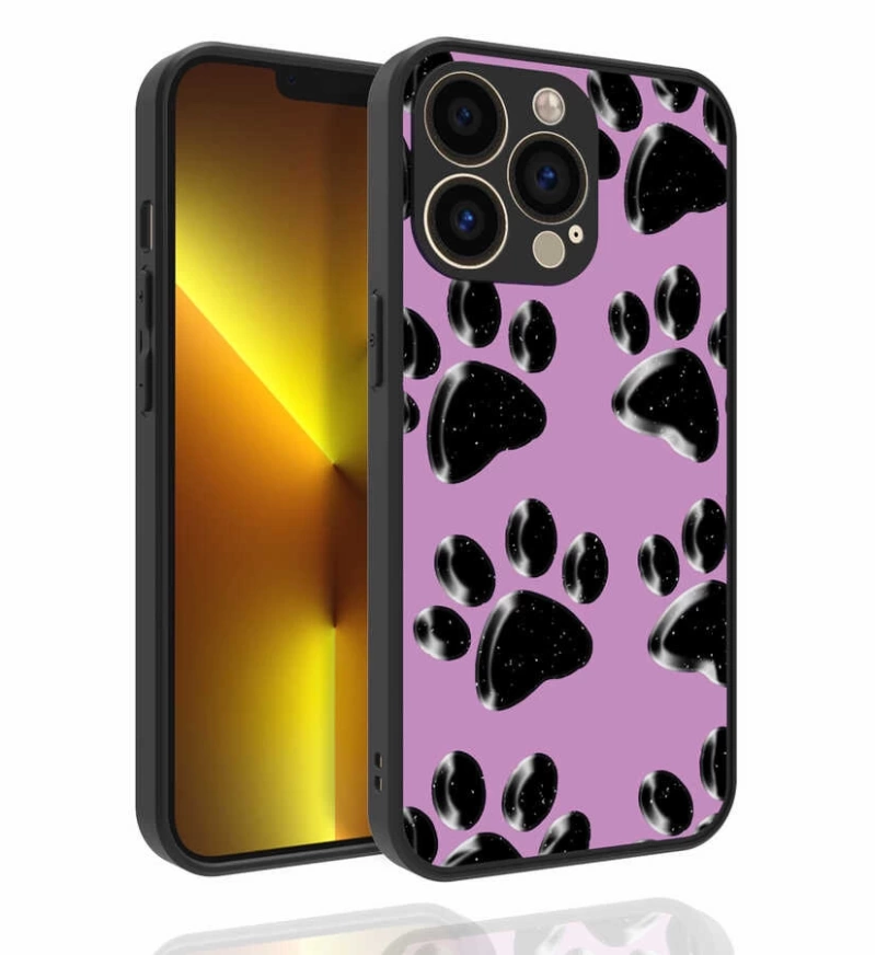 Apple iPhone 13 Pro Max Kılıf Desenli Kamera Korumalı Parlak Zore Nora Kapak