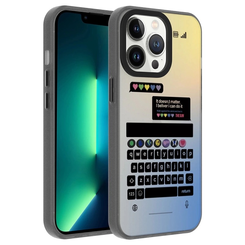 Apple iPhone 13 Pro Max Kılıf Desenli Zore Dragon Sert Kapak