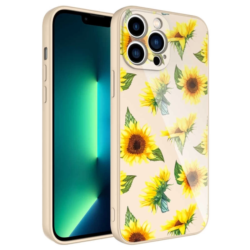 Apple iPhone 13 Pro Max Kılıf Kamera Korumalı Desenli Sert Silikon Zore Epoksi Kapak