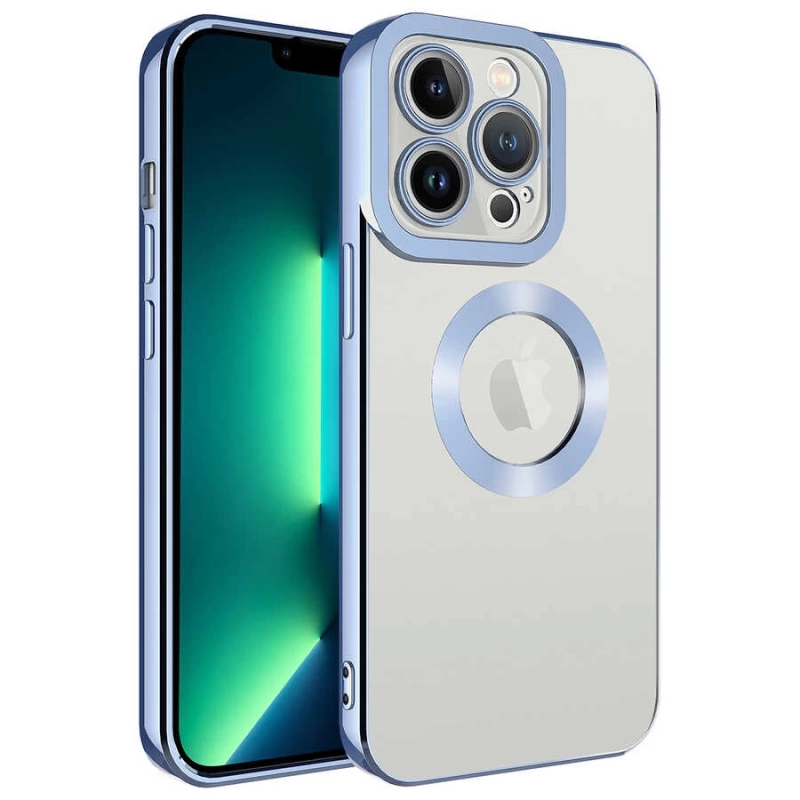 Apple iPhone 13 Pro Max Kılıf Kamera Korumalı Logo Gösteren Zore Omega Kapak