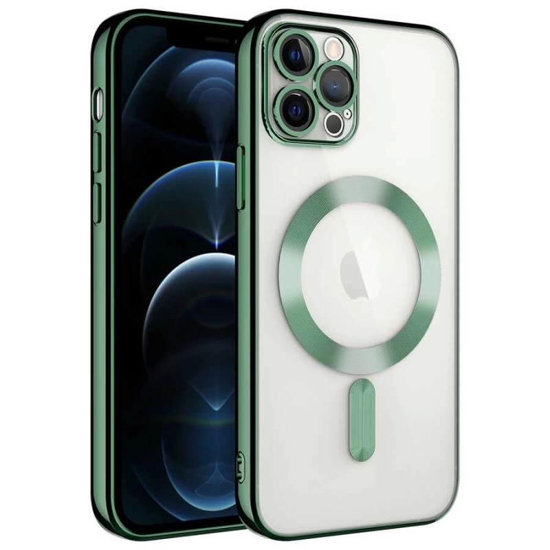 Apple iPhone 13 Pro Max Kılıf Kamera Korumalı M-safe Wireless Şarj Özellikli Zore Demre Kapak