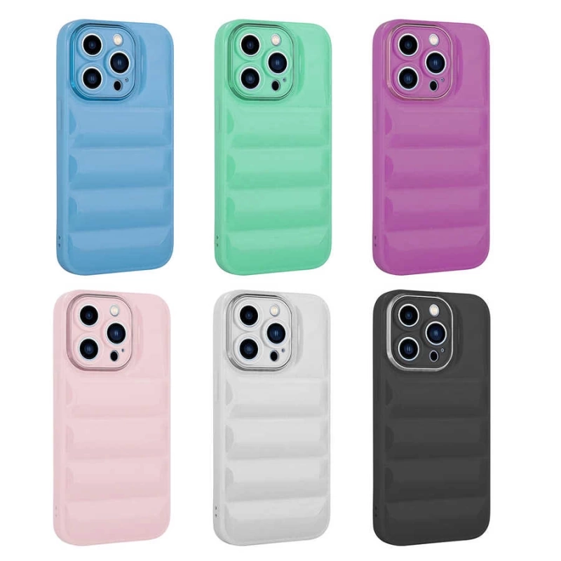 Apple iPhone 13 Pro Max Kılıf Kamera Korumalı Parlak Airbagli Zore Galya Kapak