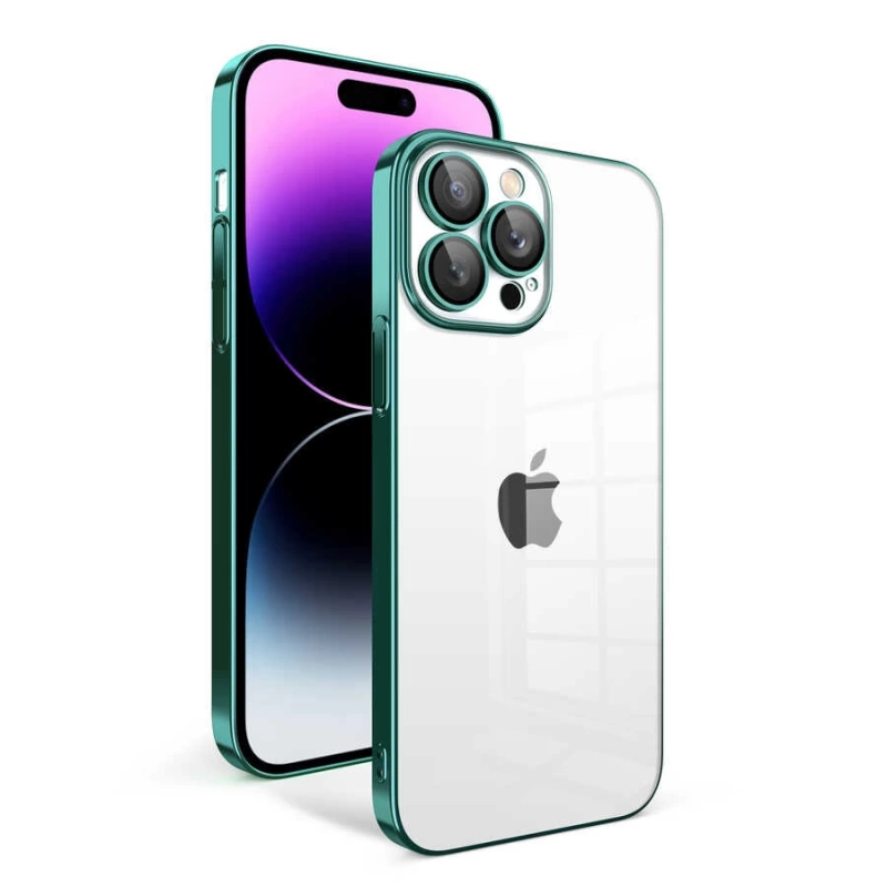 Apple iPhone 13 Pro Max Kılıf Kamera Korumalı Renkli Çerçeveli Zore Garaj Kapak