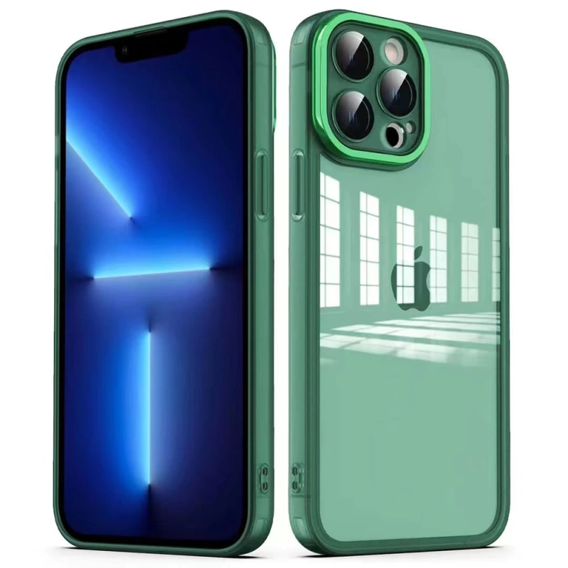 Apple iPhone 13 Pro Max Kılıf Kamera Korumalı Transparan Zore Post Kapak