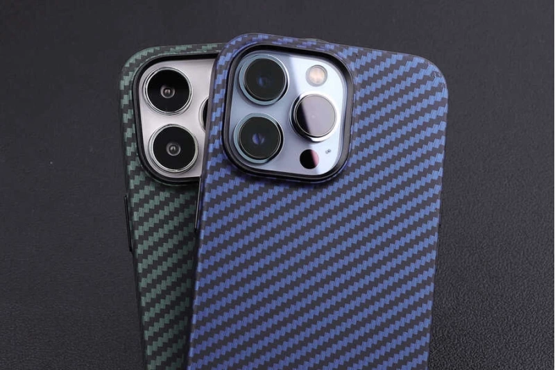 Apple iPhone 13 Pro Max Kılıf Karbon Fiber Tasarımlı Zore Karbono Kapak