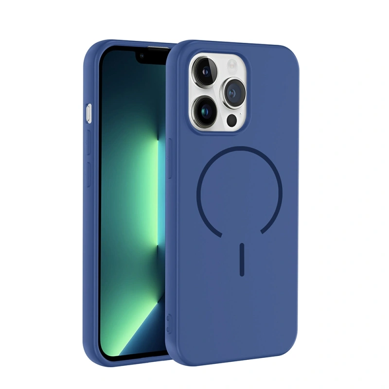 Apple iPhone 13 Pro Max Kılıf M-safe Şarj Özellikli Zore Meta Kapak