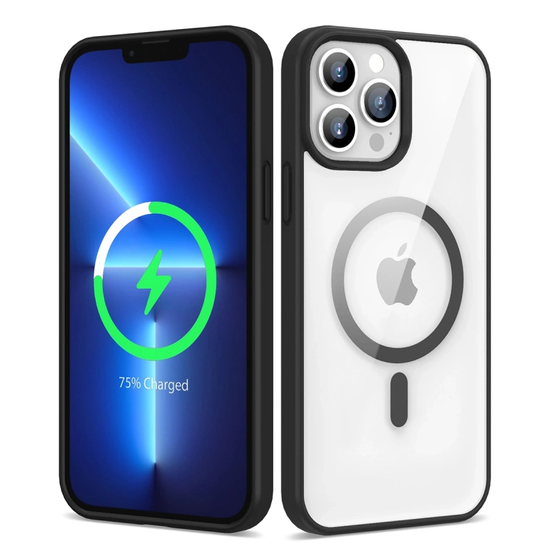 Apple iPhone 13 Pro Max Kılıf M-safe Wireless Şarj Özellikli Silikon Zore Ege Kapak