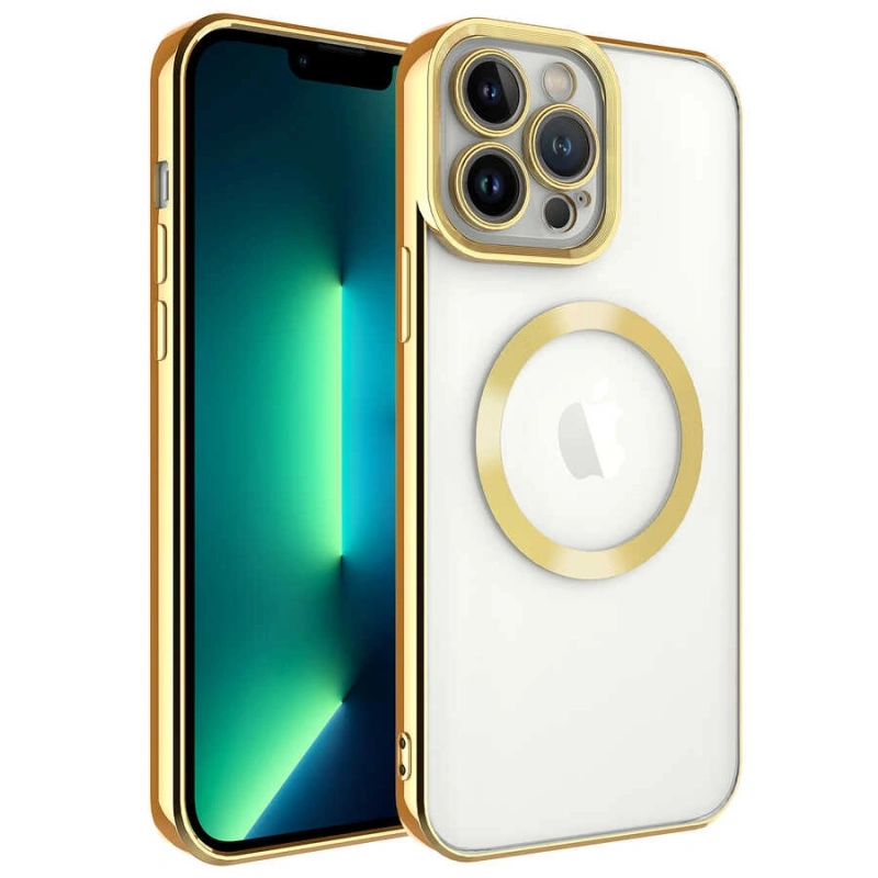 Apple iPhone 13 Pro Max Kılıf M-safe Wireless Şarj Özellikli Zore Setro Silikon