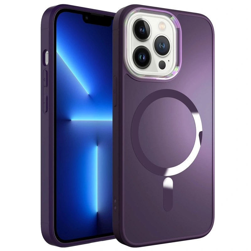 Apple iPhone 13 Pro Max Kılıf M-safe Wireless Şarj Özellikli Zore Stil Kapak