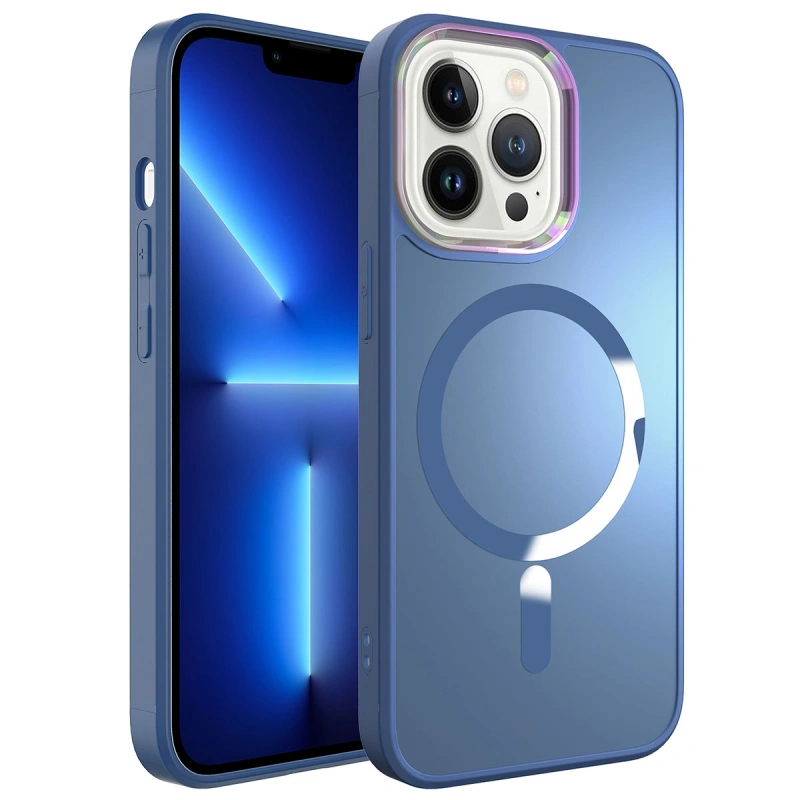 Apple iPhone 13 Pro Max Kılıf M-safe Wireless Şarj Özellikli Zore Stil Kapak