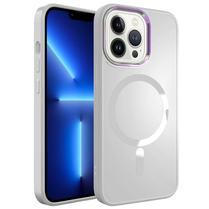 Apple iPhone 13 Pro Max Kılıf M-safe Wireless Şarj Özellikli Zore Stil Kapak