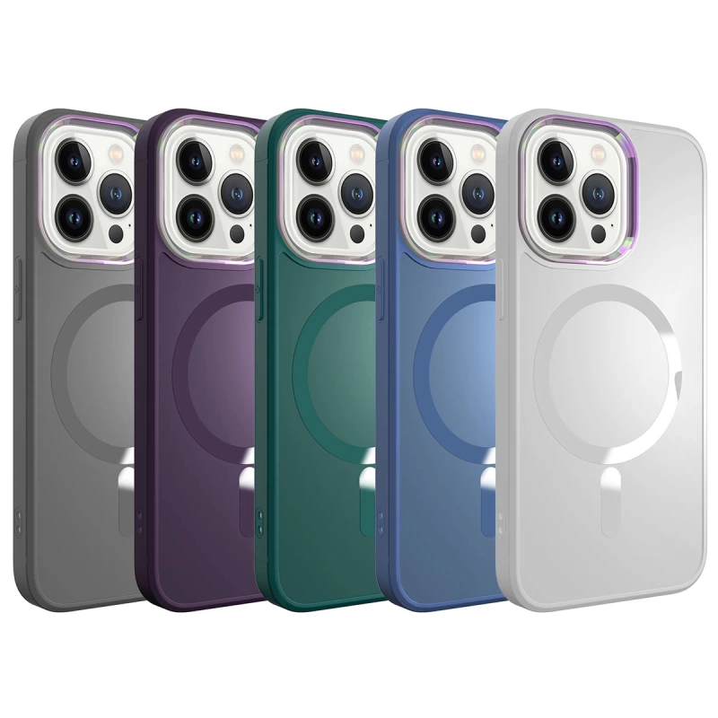 Apple iPhone 13 Pro Max Kılıf M-safe Wireless Şarj Özellikli Zore Stil Kapak