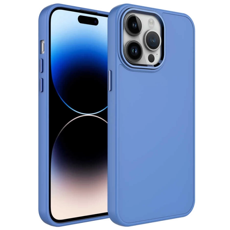 Apple iPhone 13 Pro Max Kılıf Metal Çerçeve ve Buton Tasarımlı Silikon Zore Luna Kapak