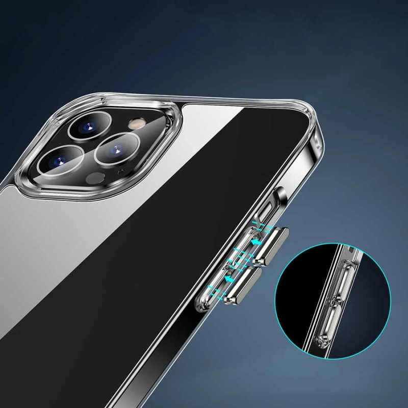 Apple iPhone 13 Pro Max Kılıf Standlı Şeffaf Silikon Zore L-Stand Kapak