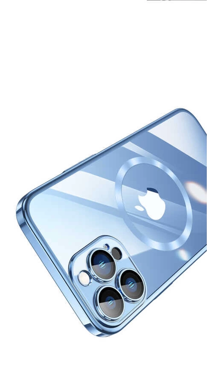 Apple iPhone 13 Pro Max Kılıf Wireless Şarj Özellikli Sert PC Zore Riksos M-safe Kapak