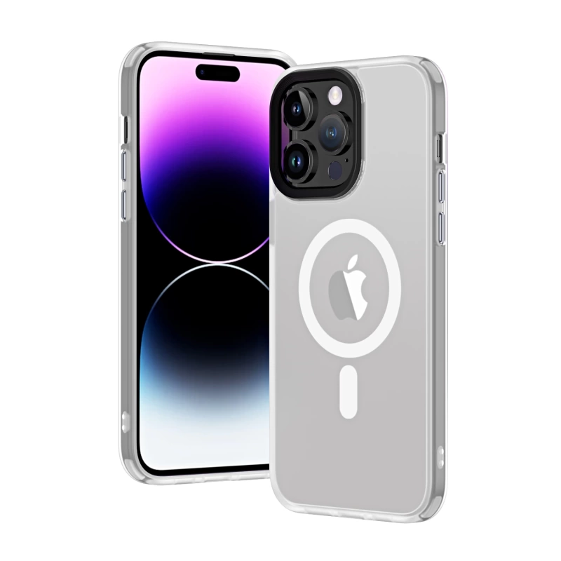 Apple iPhone 13 Pro Max Kılıf Wireless Şarj Özellikli Zore Hibrit M-safe Kapak