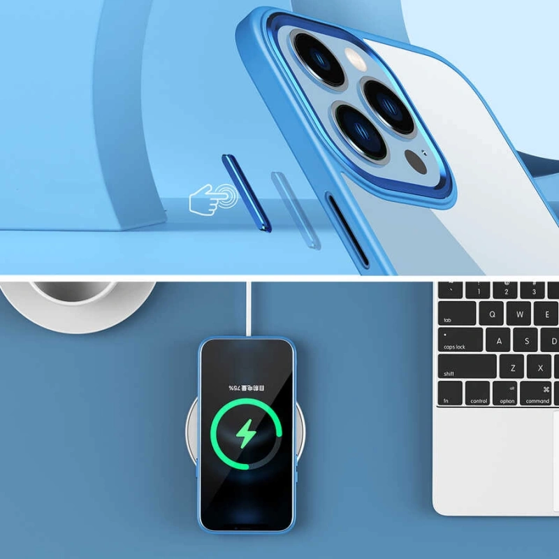 Apple iPhone 13 Pro Max Kılıf Zore Krom Kapak