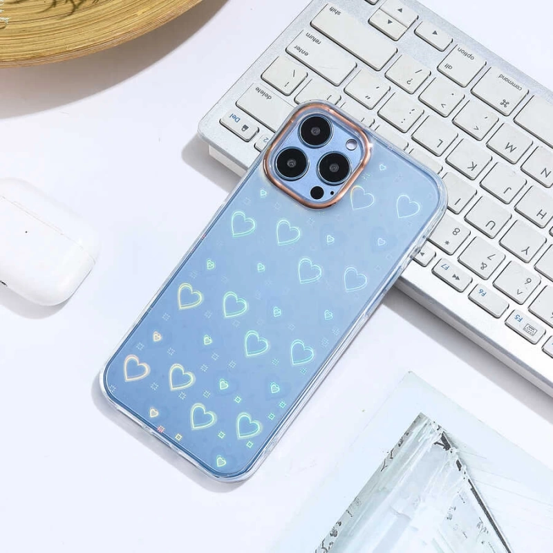 Apple iPhone 13 Pro Max Kılıf Zore Sidney Desenli Sert Kapak