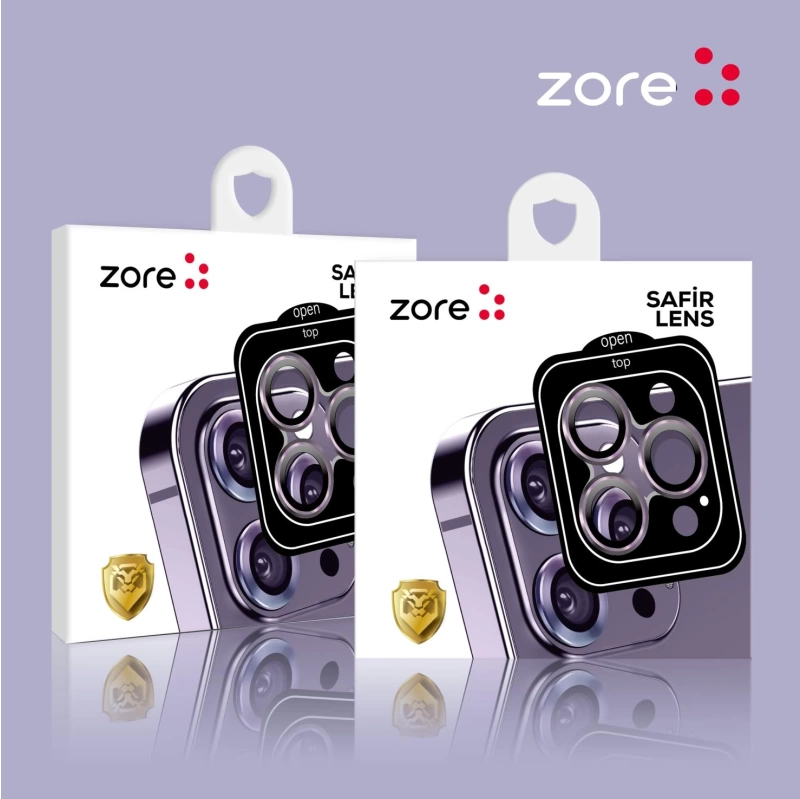 Apple iPhone 13 Pro Max Zore CL-11 Safir Parmak İzi Bırakmayan Anti-Reflective Kamera Lens Koruyucu
