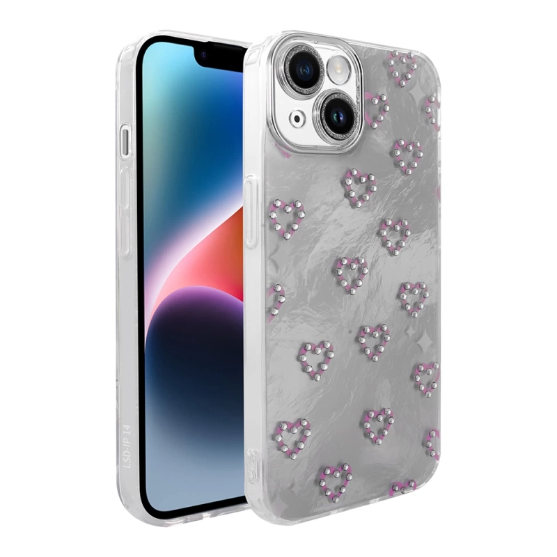 Apple iPhone 14 Kılıf Kamera Korumalı Figürlü Zore Ponti Silikon Kapak