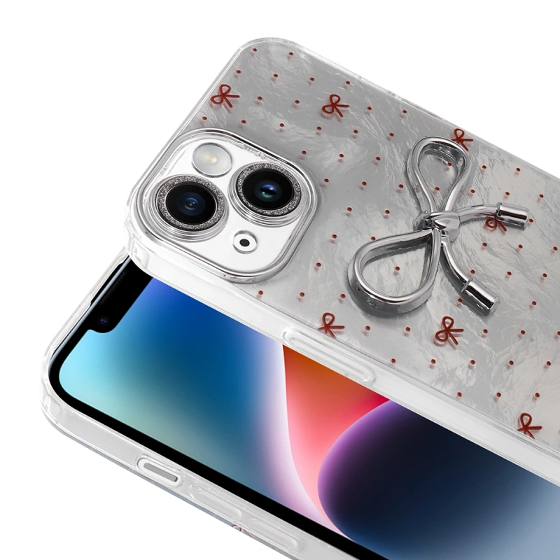 Apple iPhone 14 Kılıf Kamera Korumalı Figürlü Zore Ponti Silikon Kapak