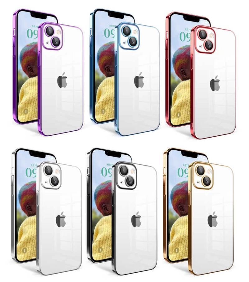 Apple iPhone 14 Kılıf Kamera Korumalı Renkli Çerçeveli Zore Garaj Kapak