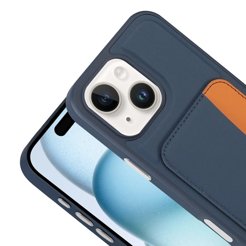Apple iPhone 14 Kılıf Kartlıklı Zore X-Kart Silikon Kapak