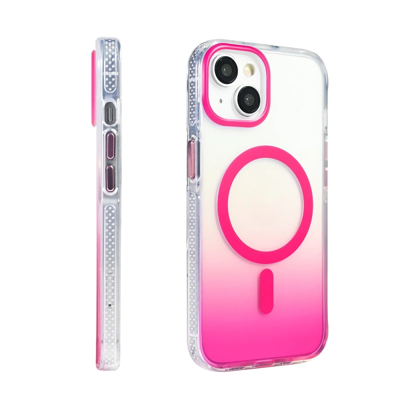 Apple iPhone 14 Kılıf M-safe Şarj Özellikli Transparan Renk Geçişli Zore Toros Kapak