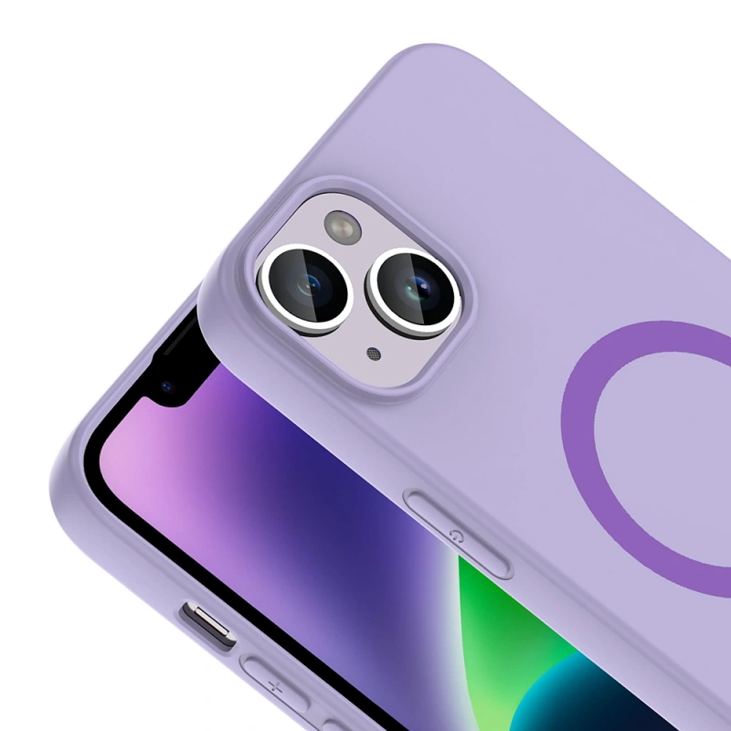Apple iPhone 14 Kılıf M-Safe Şarj Özellikli Zore Aris Silikon Kapak
