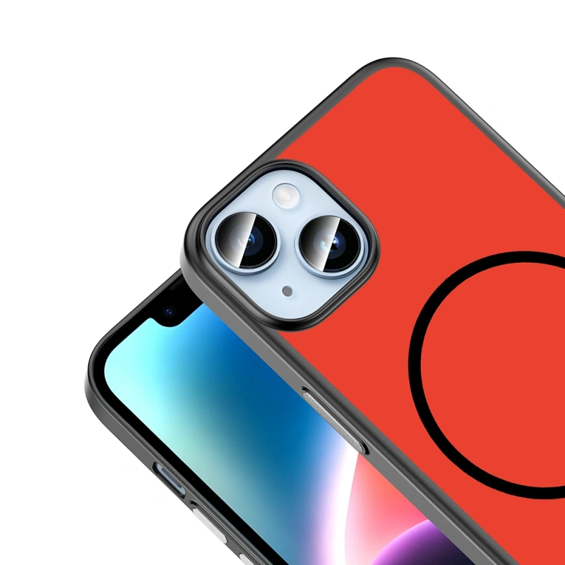 Apple iPhone 14 Kılıf M-Safe Şarj Özellikli Zore Lora PC Kapak