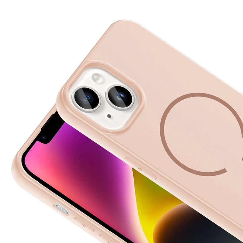 Apple iPhone 14 Kılıf M-safe Şarj Özellikli Zore Meta Kapak