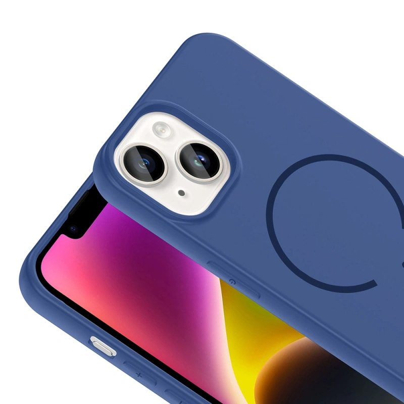 Apple iPhone 14 Kılıf M-safe Şarj Özellikli Zore Meta Kapak