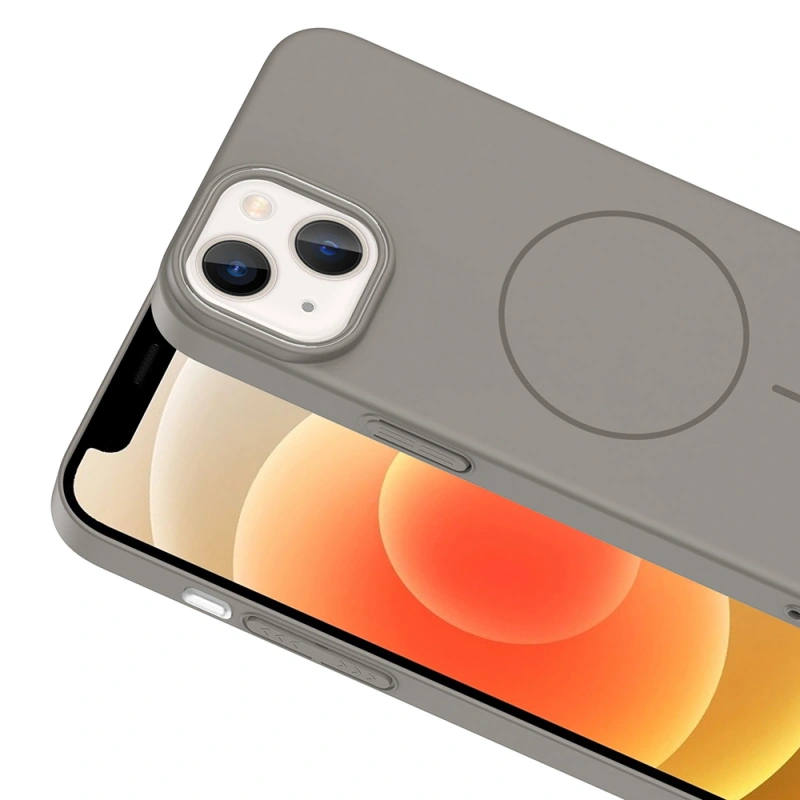Apple iPhone 14 Kılıf M-safe Şarj Özellikli Zore Ruby Sert Kapak